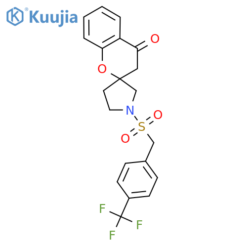 1'-{4-(trifluoromethyl)phenylmethanesulfonyl}-3,4-dihydrospiro1-benzopyran-2,3'-pyrrolidine-4-one structure