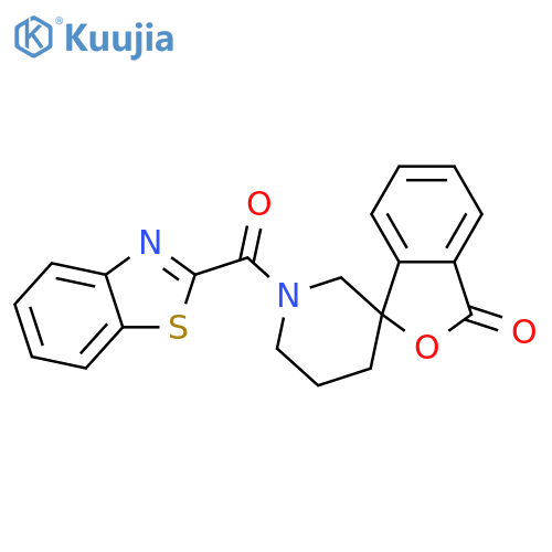 1'-(1,3-benzothiazole-2-carbonyl)-3H-spiro[2-benzofuran-1,3'-piperidine]-3-one structure