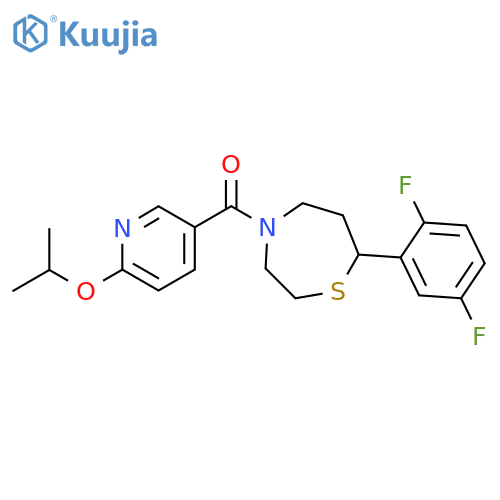 7-(2,5-difluorophenyl)-4-[6-(propan-2-yloxy)pyridine-3-carbonyl]-1,4-thiazepane structure