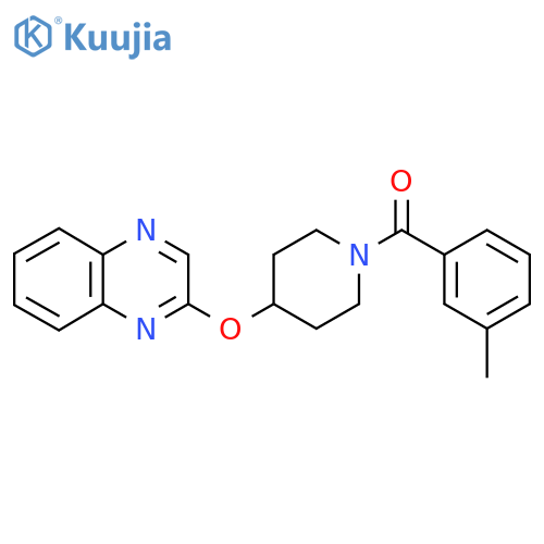 2-{1-(3-methylbenzoyl)piperidin-4-yloxy}quinoxaline structure