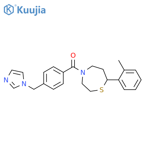 4-{4-[(1H-imidazol-1-yl)methyl]benzoyl}-7-(2-methylphenyl)-1,4-thiazepane structure
