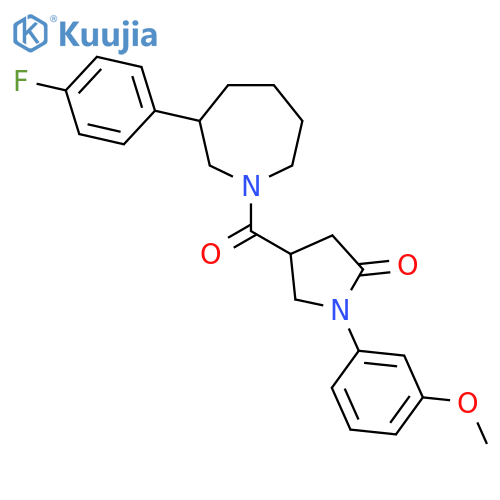 4-[3-(4-fluorophenyl)azepane-1-carbonyl]-1-(3-methoxyphenyl)pyrrolidin-2-one structure