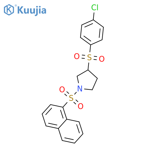 3-(4-chlorobenzenesulfonyl)-1-(naphthalene-1-sulfonyl)pyrrolidine structure