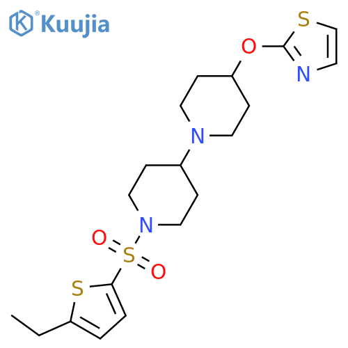 1'-[(5-ethylthiophen-2-yl)sulfonyl]-4-(1,3-thiazol-2-yloxy)-1,4'-bipiperidine structure