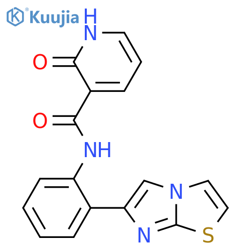 2-hydroxy-N-(2-(imidazo[2,1-b]thiazol-6-yl)phenyl)nicotinamide structure