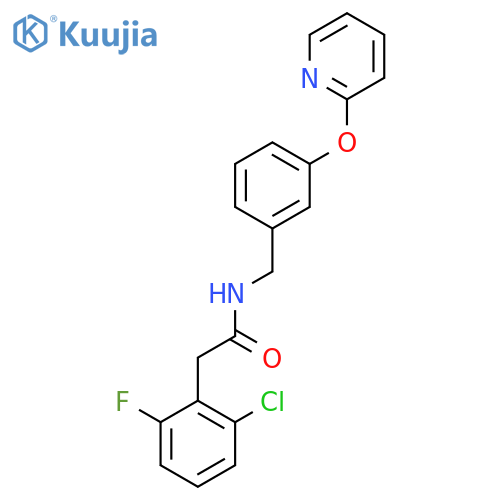2-(2-chloro-6-fluorophenyl)-N-{3-(pyridin-2-yloxy)phenylmethyl}acetamide structure