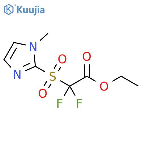 Difluoro-(1-methyl-1H-imidazole-2-sulfonyl)-acetic acid ethyl ester structure