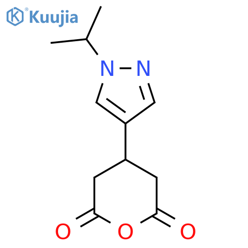 4-1-(propan-2-yl)-1H-pyrazol-4-yloxane-2,6-dione structure