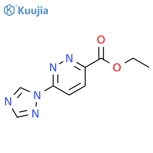 ethyl 6-(1H-1,2,4-triazol-1-yl)pyridazine-3-carboxylate structure