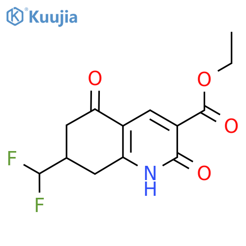 Ethyl 7-(difluoromethyl)-2,5-dioxo-1,2,5,6,7,8-hexahydroquinoline-3-carboxylate structure