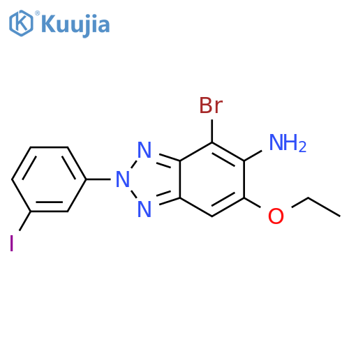 4-Bromo-6-ethoxy-2-(3-iodo-phenyl)-2H-benzotriazol-5-ylamine structure