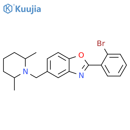 2-(2-Bromo-phenyl)-5-(2,6-dimethyl-piperidin-1-ylmethyl)-benzooxazole structure