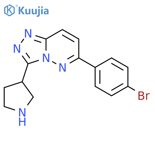 6-(4-Bromo-phenyl)-3-pyrrolidin-3-yl-[1,2,4]triazolo[4,3-b]pyridazine structure