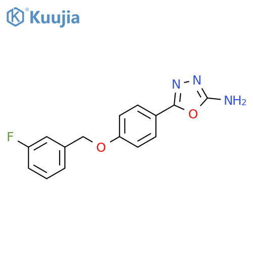 5-[4-(3-Fluoro-benzyloxy)-phenyl]-[1,3,4]oxadiazol-2-ylamine structure