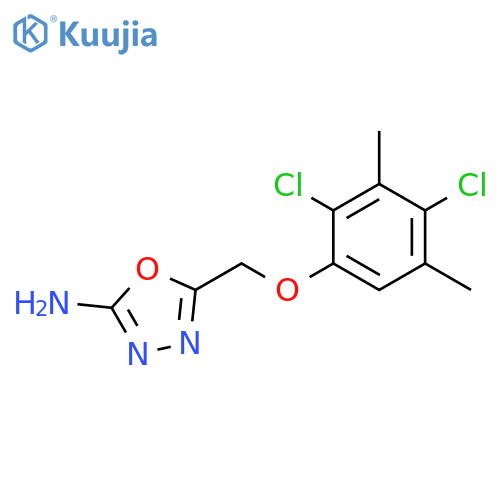 5-(2,4-Dichloro-3,5-dimethyl-phenoxymethyl)-[1,3,4]oxadiazol-2-ylamine structure