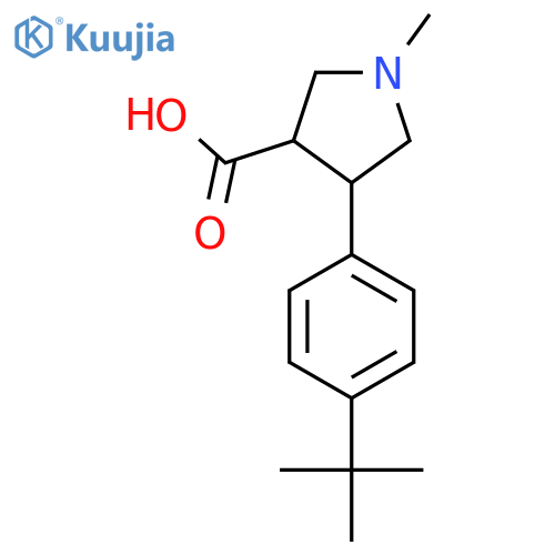 4-(4-tert-butylphenyl)-1-methylpyrrolidine-3-carboxylic acid structure