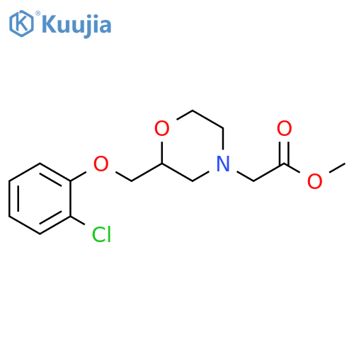[2-(2-Chloro-phenoxymethyl)-morpholin-4-yl]-acetic acid methyl ester structure