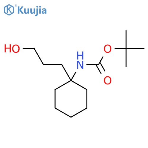 tert-butyl N-1-(3-hydroxypropyl)cyclohexylcarbamate structure