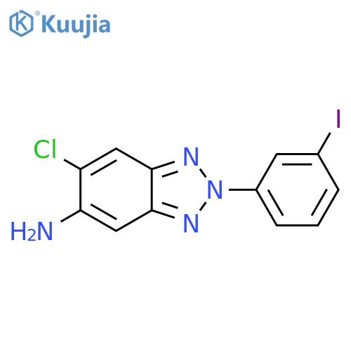 6-Chloro-2-(3-iodo-phenyl)-2H-benzotriazol-5-ylamine structure