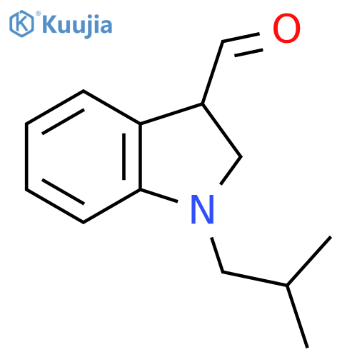 1-(2-methylpropyl)-2,3-dihydro-1H-indole-3-carbaldehyde structure