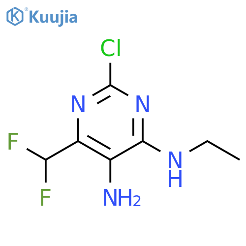 2-chloro-6-(difluoromethyl)-N4-ethyl-pyrimidine-4,5-diamine structure