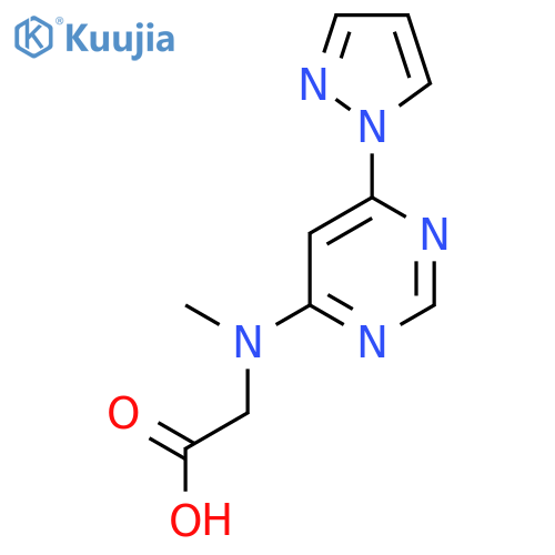 N-(6-(1H-pyrazol-1-yl)pyrimidin-4-yl)-N-methylglycine structure