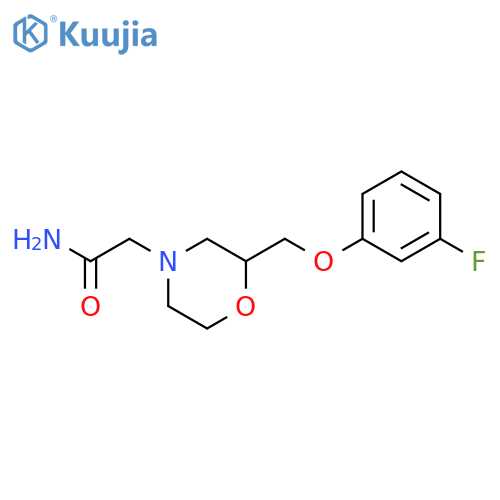 2-[2-(3-Fluoro-phenoxymethyl)-morpholin-4-yl]-acetamide structure