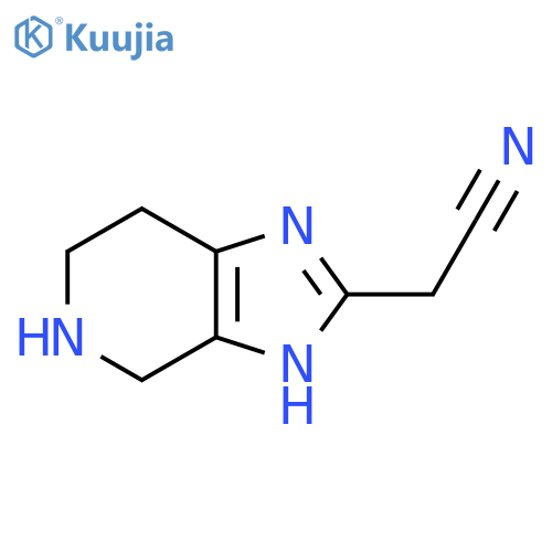 2-(4,5,6,7-Tetrahydro-1H-imidazo[4,5-c]pyridin-2-yl)acetonitrile structure