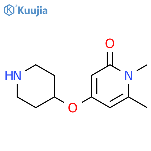 1,6-dimethyl-4-(piperidin-4-yloxy)-1,2-dihydropyridin-2-one structure