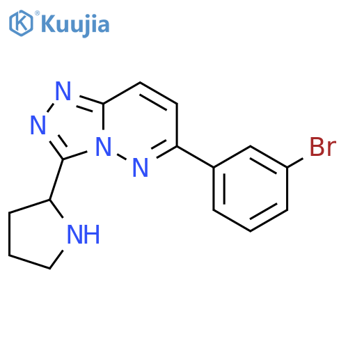 6-(3-Bromo-phenyl)-3-pyrrolidin-2-yl-[1,2,4]triazolo[4,3-b]pyridazine structure