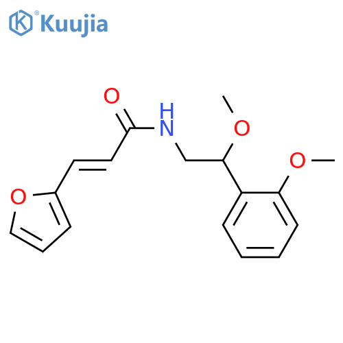 (E)-3-(furan-2-yl)-N-[2-methoxy-2-(2-methoxyphenyl)ethyl]prop-2-enamide structure