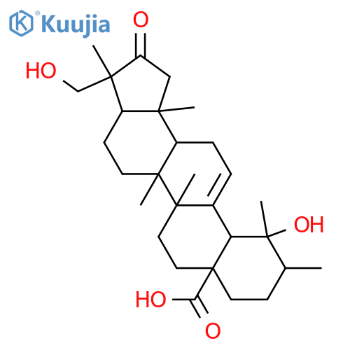 1(2→3)-Abeo-19,23-dihydroxy-2-nor-3-oxo-12-ursen-28-oic acid; 19α-form structure