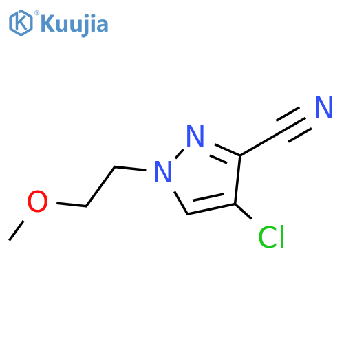 4-Chloro-1-(2-methoxy-ethyl)-1H-pyrazole-3-carbonitrile structure