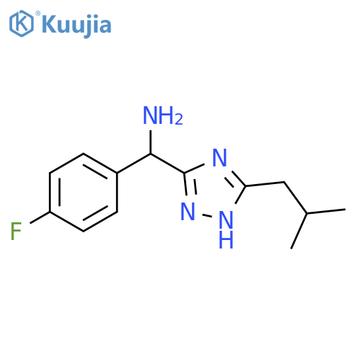 (4-fluorophenyl)-(5-isobutyl-1H-1,2,4-triazol-3-yl)methanamine structure