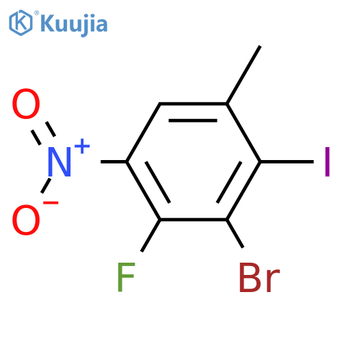 3-Bromo-4-fluoro-2-iodo-5-nitrotoluene structure