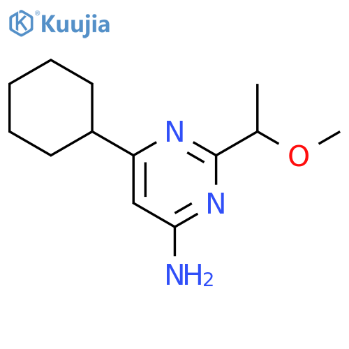 6-Cyclohexyl-2-(1-methoxy-ethyl)-pyrimidin-4-ylamine structure