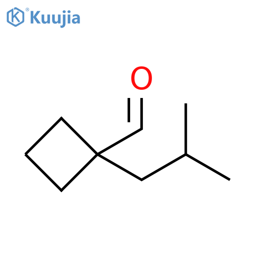 1-(2-methylpropyl)cyclobutane-1-carbaldehyde structure