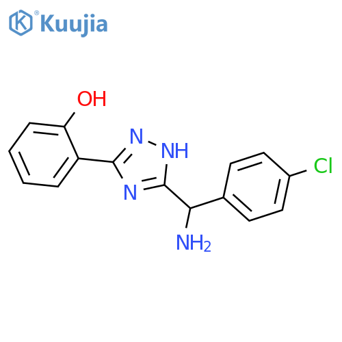 2-{5-[Amino-(4-chloro-phenyl)-methyl]-2H-[1,2,4]triazol-3-yl}-phenol structure