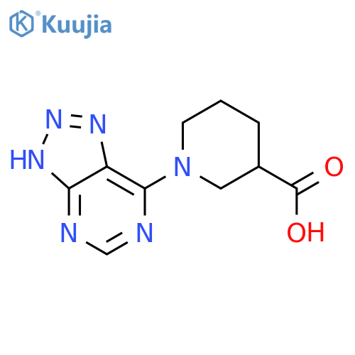 1-(1H-[1,2,3]Triazolo[4,5-d]pyrimidin-7-yl)-piperidine-3-carboxylic acid structure
