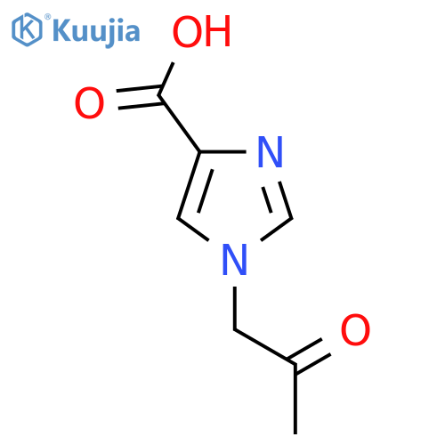 1-(2-Oxopropyl)-1H-imidazole-4-carboxylic acid structure