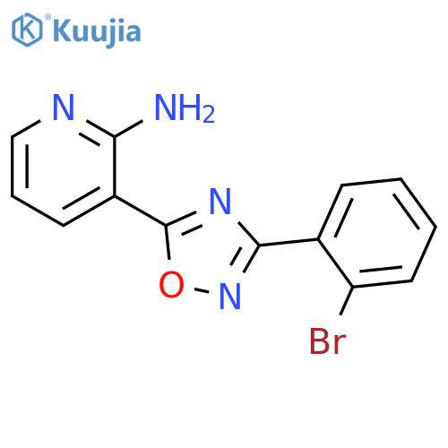 3-[3-(2-Bromo-phenyl)-[1,2,4]oxadiazol-5-yl]-pyridin-2-ylamine structure