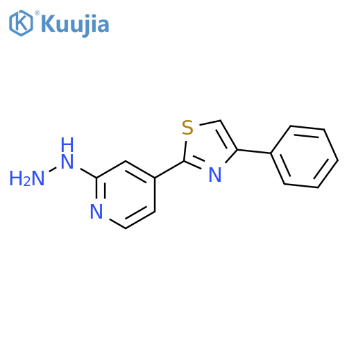 [4-(4-Phenyl-thiazol-2-yl)-pyridin-2-yl]-hydrazine structure