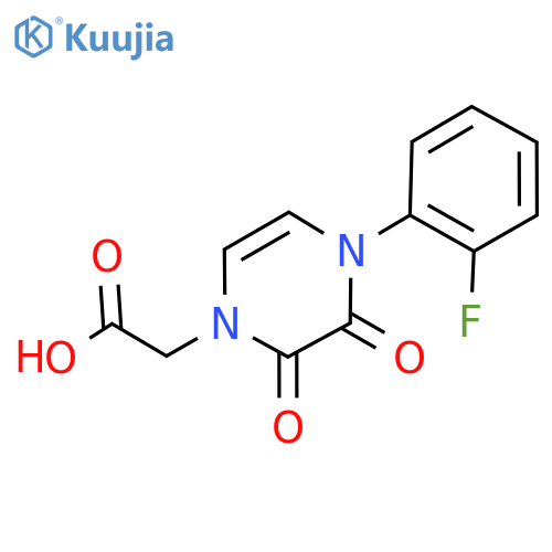 2-(4-(2-Fluorophenyl)-2,3-dioxo-3,4-dihydropyrazin-1(2H)-yl)acetic acid structure