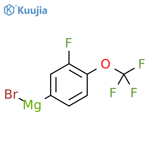 [3-Fluoro-4-(trifluoromethoxy)phenyl]magnesium bromide, 0.5M 2-MeTHF structure