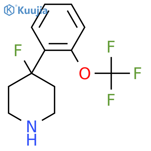 4-fluoro-4-2-(trifluoromethoxy)phenylpiperidine structure