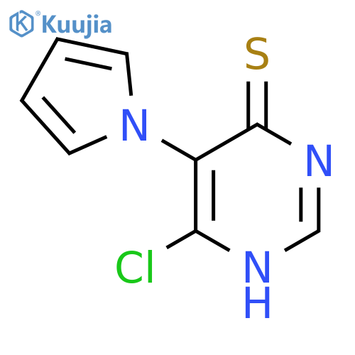 6-Chloro-5-pyrrol-1-yl-3H-pyrimidine-4-thione structure