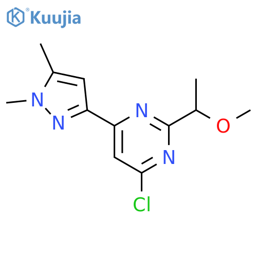 4-Chloro-6-(1,5-dimethyl-1H-pyrazol-3-yl)-2-(1-methoxy-ethyl)-pyrimidine structure