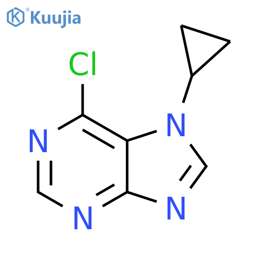 6-Chloro-7-cyclopropyl-7H-purine structure