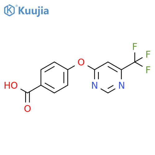 4-(6-Trifluoromethyl-pyrimidin-4-yloxy)-benzoic acid structure
