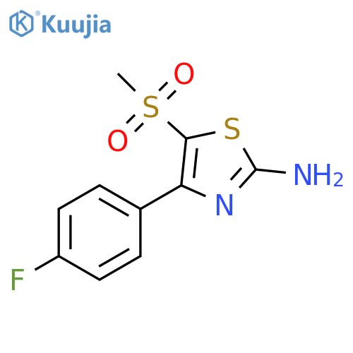 4-(4-Fluoro-phenyl)-5-methanesulfonyl-thiazol-2-ylamine structure